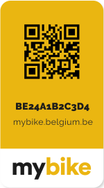 Illustratie qr-code gelabelde fiets